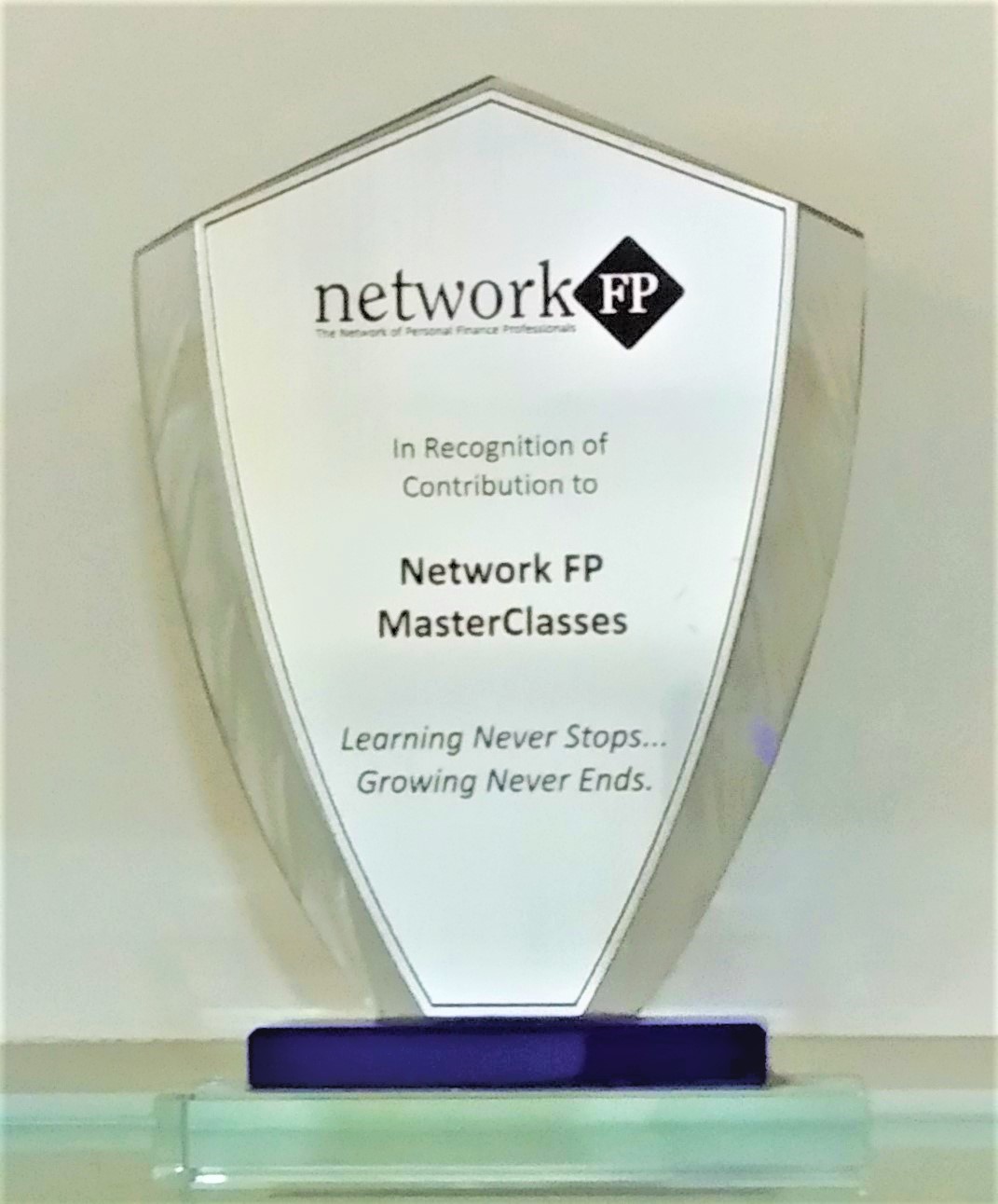 Achieved Recognition from networkFP Master classes