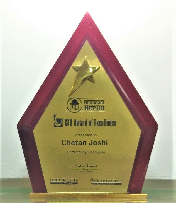 IPRU-Achieved the CEO AWARD OF EXCELLENCE 2012-13