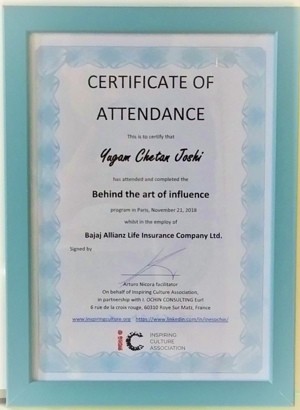 BAJAJ ALLIANZ - Certificate of Attendance 